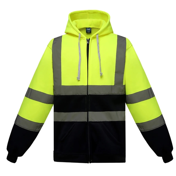 Hi Viz Reflective Safety Fleece Hoodie - Hi Viz Reflective Safety Fleece Hoodie - Image 7 of 7