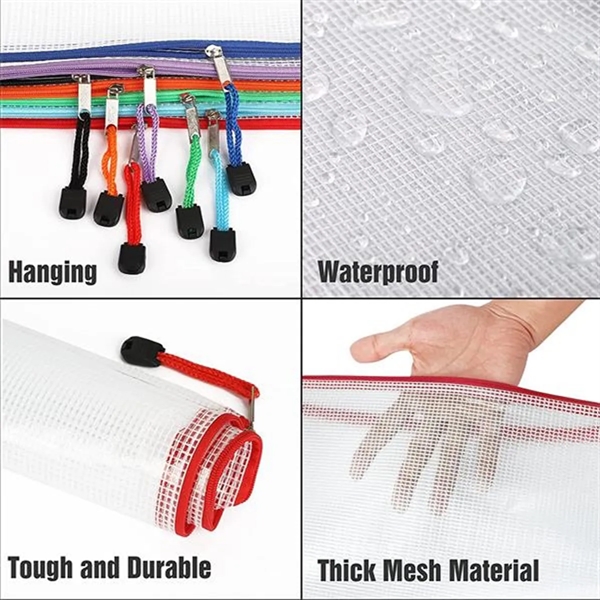 Reusable Transparent Waterproof Zipper Stationery Bag - Reusable Transparent Waterproof Zipper Stationery Bag - Image 1 of 4