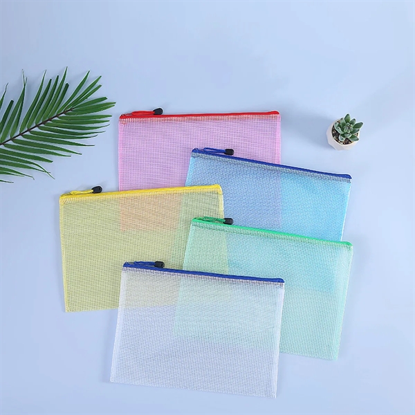 Reusable Transparent Waterproof Zipper Stationery Bag - Reusable Transparent Waterproof Zipper Stationery Bag - Image 4 of 4