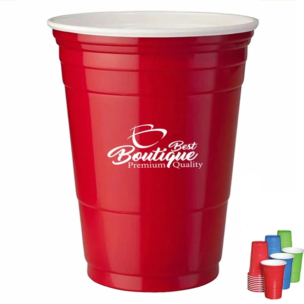 16 Oz. Promo Disposable Plastic Party Stadium Cup - 16 Oz. Promo Disposable Plastic Party Stadium Cup - Image 0 of 3