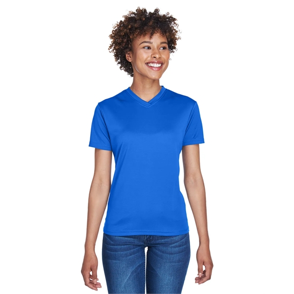 UltraClub Ladies' Cool & Dry Sport V-Neck T-Shirt - UltraClub Ladies' Cool & Dry Sport V-Neck T-Shirt - Image 0 of 19