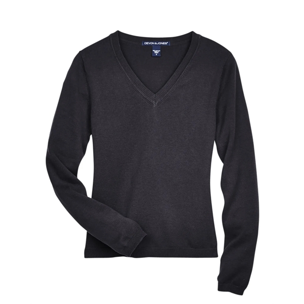 Devon & Jones Ladies' V-Neck Sweater - Devon & Jones Ladies' V-Neck Sweater - Image 10 of 11