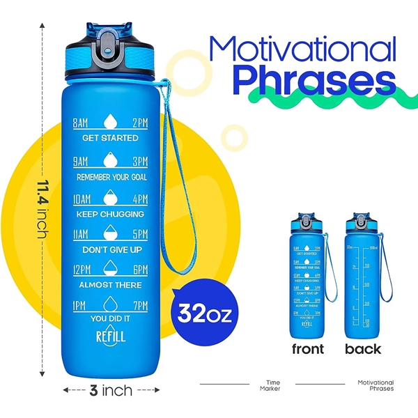 32oz Large Leakproof BPA Free Drinking Water Bottle - 32oz Large Leakproof BPA Free Drinking Water Bottle - Image 4 of 6