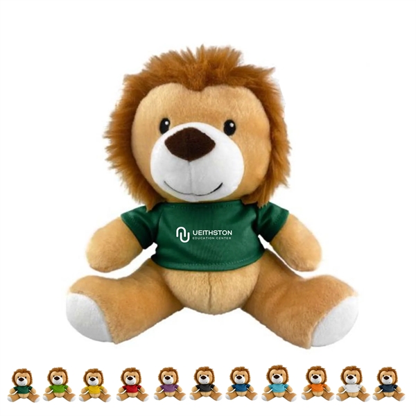 8.5" Plush Lion With T-Shirt - 8.5" Plush Lion With T-Shirt - Image 0 of 11