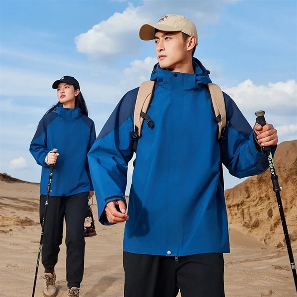 Winter Jacket Waterproof Rain Coat with Hood - Winter Jacket Waterproof Rain Coat with Hood - Image 1 of 4
