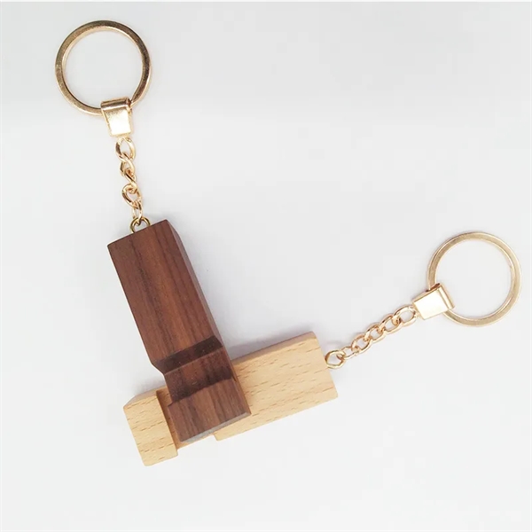 Bamboo Phone Stand Keychain Block - Bamboo Phone Stand Keychain Block - Image 2 of 4
