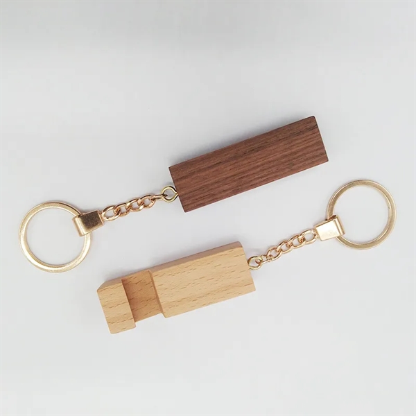 Bamboo Phone Stand Keychain Block - Bamboo Phone Stand Keychain Block - Image 4 of 4