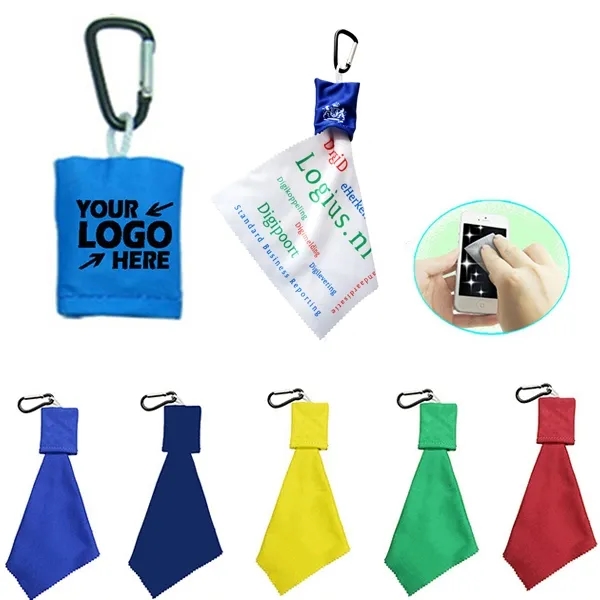 Microfibre Lens Cloth with Carabiner - Microfibre Lens Cloth with Carabiner - Image 1 of 6
