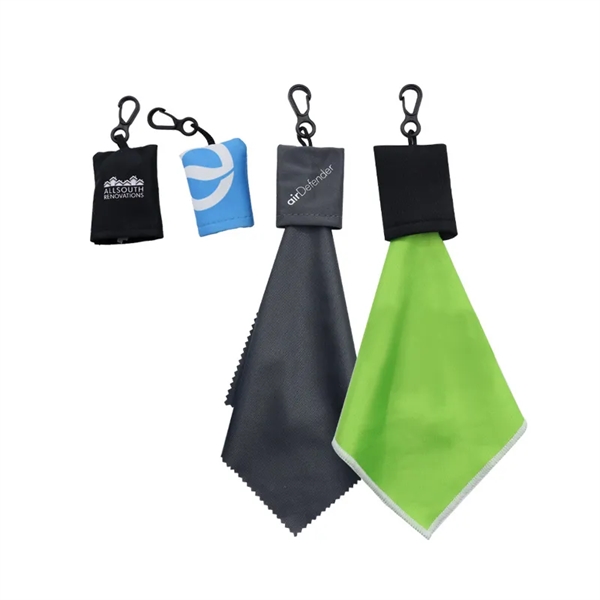 Microfibre Lens Cloth with Carabiner - Microfibre Lens Cloth with Carabiner - Image 3 of 6