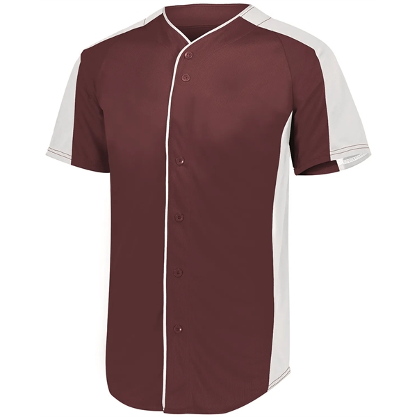 Augusta Sportswear Adult Full-Button Baseball Jersey - Augusta Sportswear Adult Full-Button Baseball Jersey - Image 9 of 15