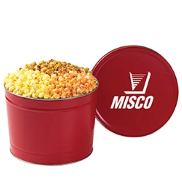 Small 3 Way Popcorn Tin / 2 Gallon - Sharing Tin - Small 3 Way Popcorn Tin / 2 Gallon - Sharing Tin - Image 4 of 4