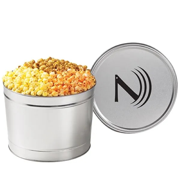 Small 3 Way Popcorn Tin / 2 Gallon - Sharing Tin - Small 3 Way Popcorn Tin / 2 Gallon - Sharing Tin - Image 2 of 4