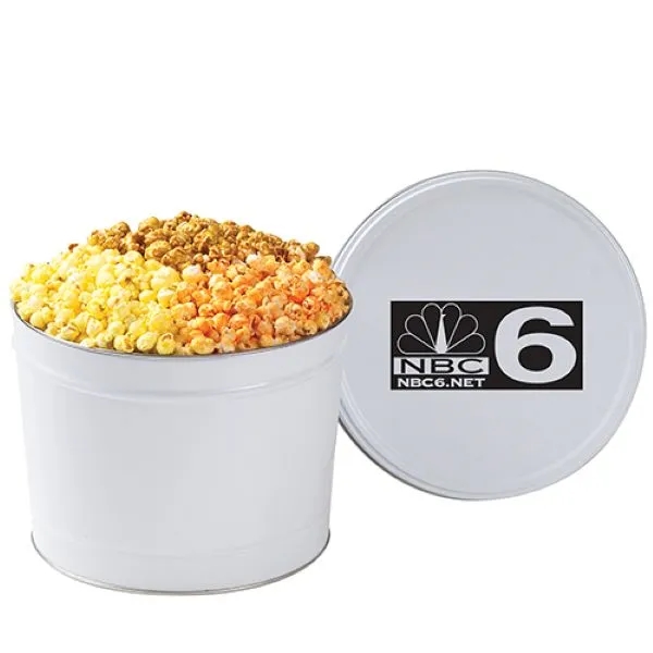 Small 3 Way Popcorn Tin / 2 Gallon - Sharing Tin - Small 3 Way Popcorn Tin / 2 Gallon - Sharing Tin - Image 3 of 4