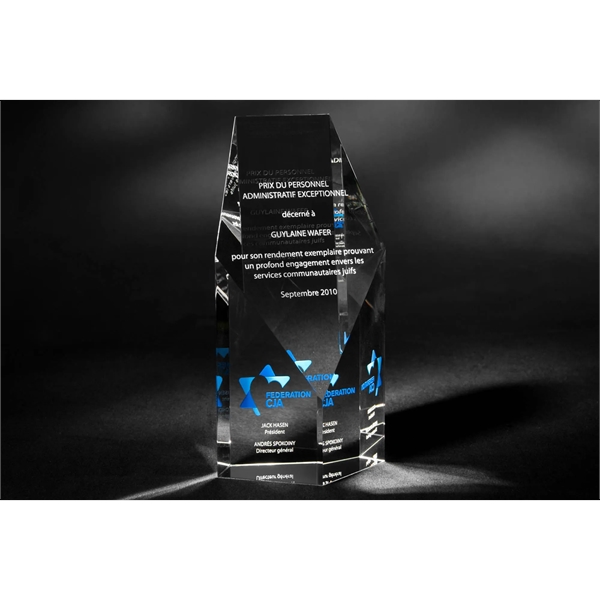 Crystal Sand Carved Pentagon Award - Crystal Sand Carved Pentagon Award - Image 1 of 2