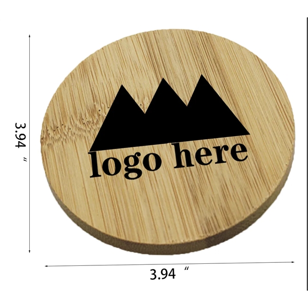 Durable Insulated Round Bamboo Coaster