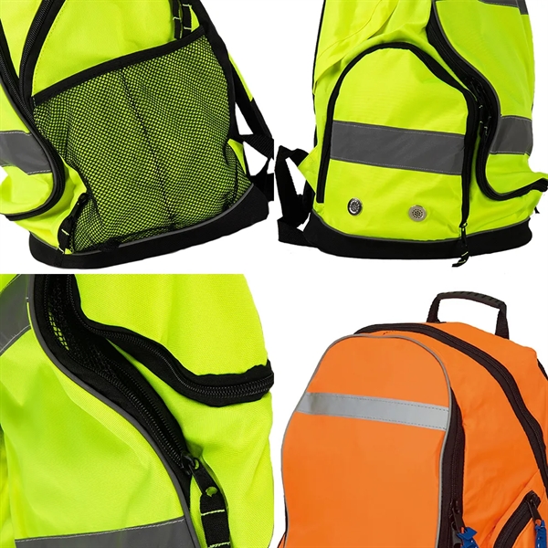 High Visibility Safety Workwear Backpack - High Visibility Safety Workwear Backpack - Image 8 of 9