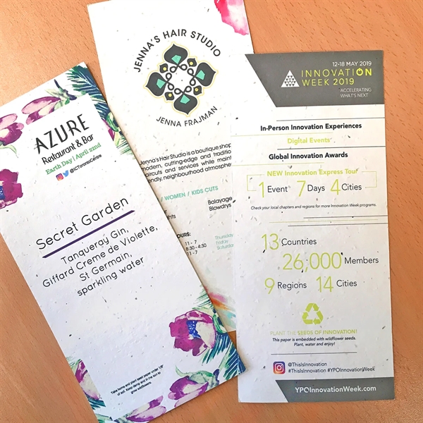 Single-Sided 4 x 9" Seed Paper Panel Cards - Single-Sided 4 x 9" Seed Paper Panel Cards - Image 1 of 5