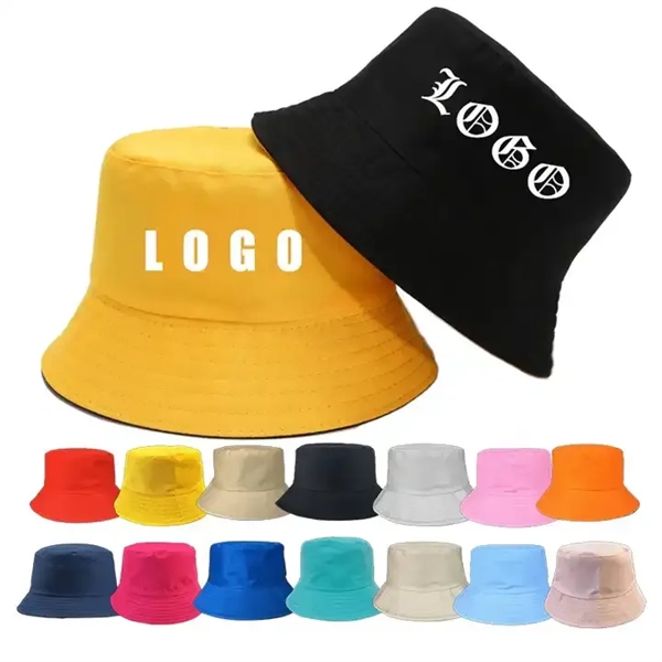 Cotton Unisex Bucket Hat - Cotton Unisex Bucket Hat - Image 1 of 5
