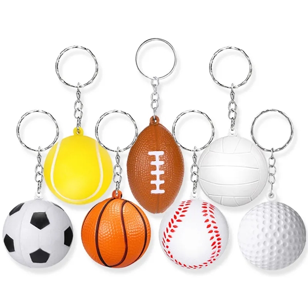 PU Squeeze Toy Antistress Ball Key Chain - PU Squeeze Toy Antistress Ball Key Chain - Image 0 of 10