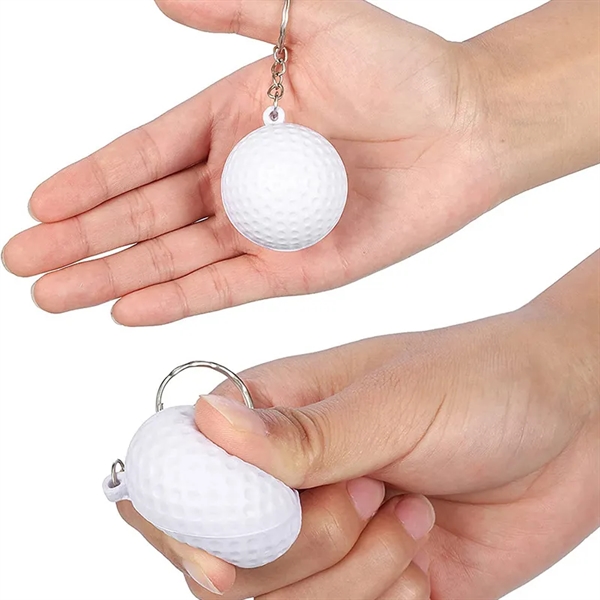 PU Squeeze Toy Antistress Ball Key Chain - PU Squeeze Toy Antistress Ball Key Chain - Image 1 of 10