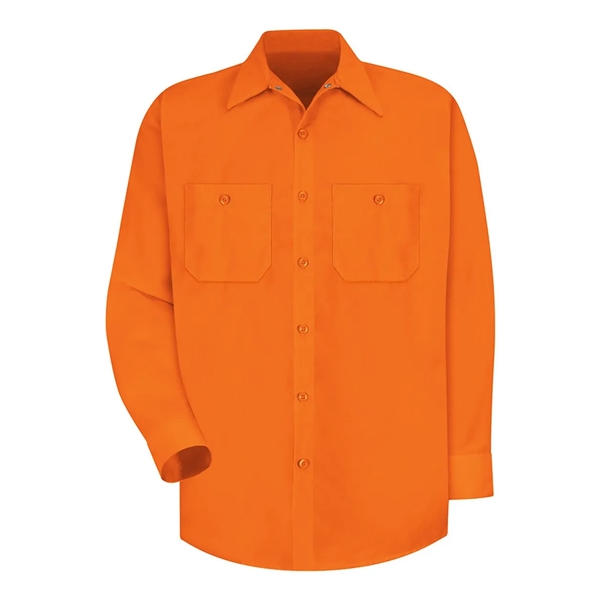 Red Kap Enhanced Visibility Long Sleeve Work Shirt - Red Kap Enhanced Visibility Long Sleeve Work Shirt - Image 0 of 3