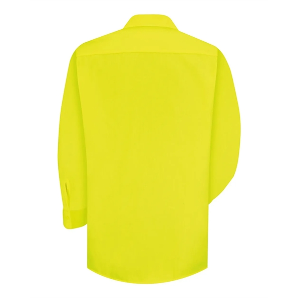 Red Kap Enhanced Visibility Long Sleeve Work Shirt - Red Kap Enhanced Visibility Long Sleeve Work Shirt - Image 3 of 3