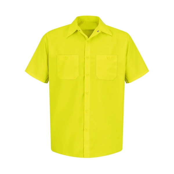 Red Kap Enhanced Visibility Short Sleeve Work Shirt - Red Kap Enhanced Visibility Short Sleeve Work Shirt - Image 4 of 5