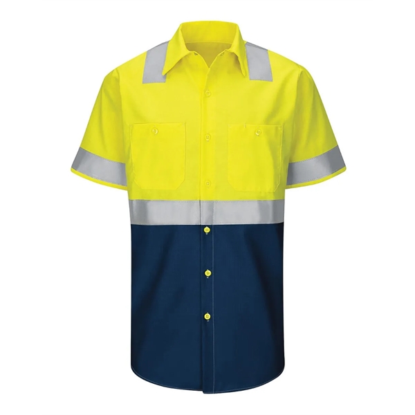 Red Kap Enhanced & Hi-Visibility Work Shirt - Tall Sizes - Red Kap Enhanced & Hi-Visibility Work Shirt - Tall Sizes - Image 5 of 9