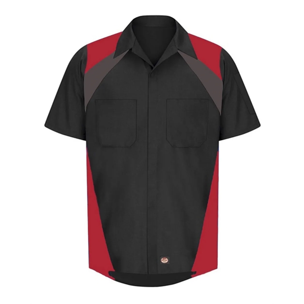 Red Kap Tri-Color Short Sleeve Shop Shirt - Red Kap Tri-Color Short Sleeve Shop Shirt - Image 0 of 2