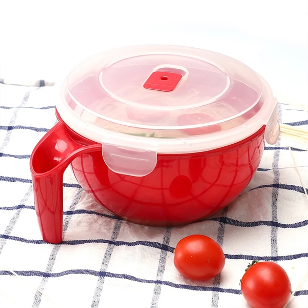 Microwavable Plastic Food Container Soup Mugs Bowl with Lid - Microwavable Plastic Food Container Soup Mugs Bowl with Lid - Image 3 of 4