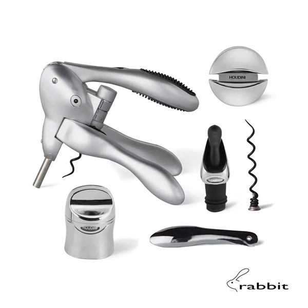 rabbit® 6-PC Wine Tool Kit - Silver - rabbit® 6-PC Wine Tool Kit - Silver - Image 1 of 1