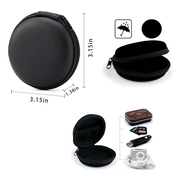 Portable Round Headphone Storage Box - Portable Round Headphone Storage Box - Image 1 of 1