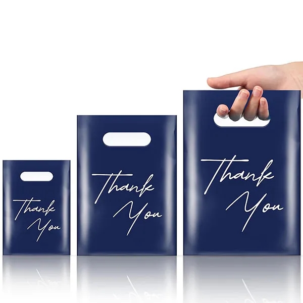 Die Cut Handle Plastic PE Bag Different Sizes - Die Cut Handle Plastic PE Bag Different Sizes - Image 0 of 3