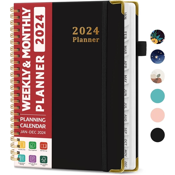 2024 Weekly and Monthly Planner Spiral Bound - 2024 Weekly and Monthly Planner Spiral Bound - Image 0 of 5