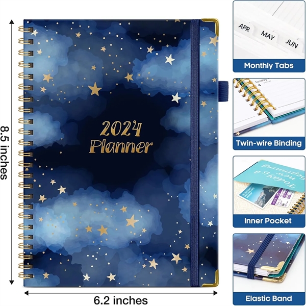 2024 Weekly and Monthly Planner Spiral Bound - 2024 Weekly and Monthly Planner Spiral Bound - Image 1 of 5