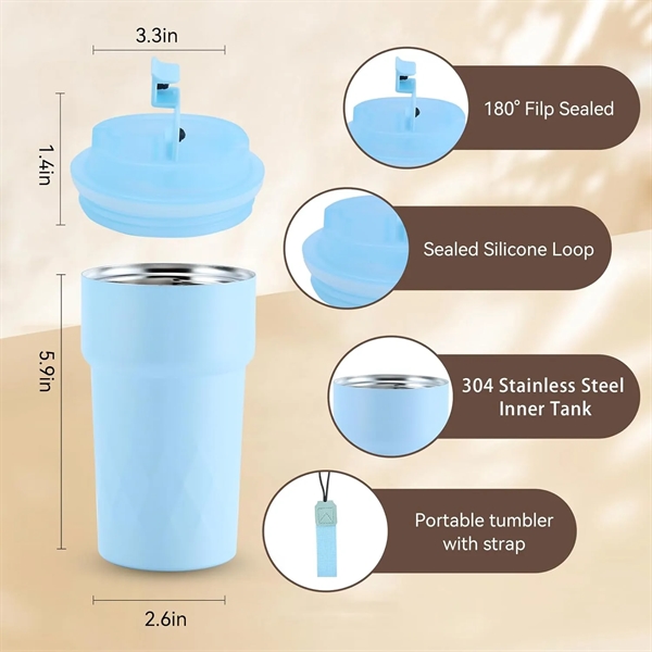 Travel Coffee Mug Spill Proof 16oz With Seal Lid - Travel Coffee Mug Spill Proof 16oz With Seal Lid - Image 2 of 4