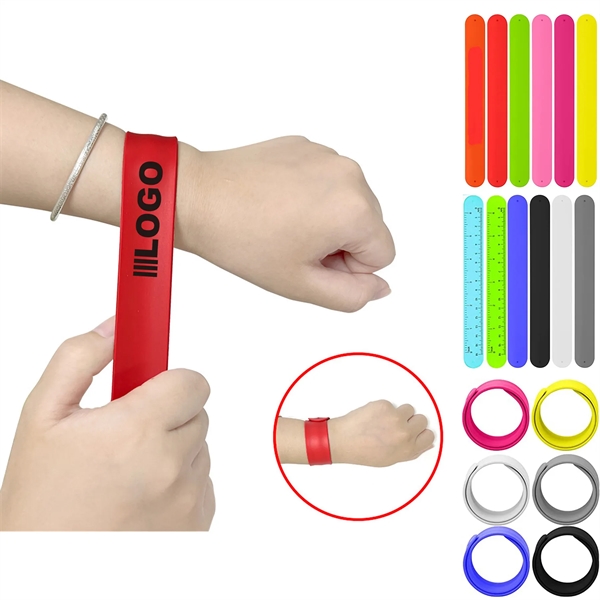 Multicolor Silicone Slap Bracelets Wristbands - Multicolor Silicone Slap Bracelets Wristbands - Image 4 of 4