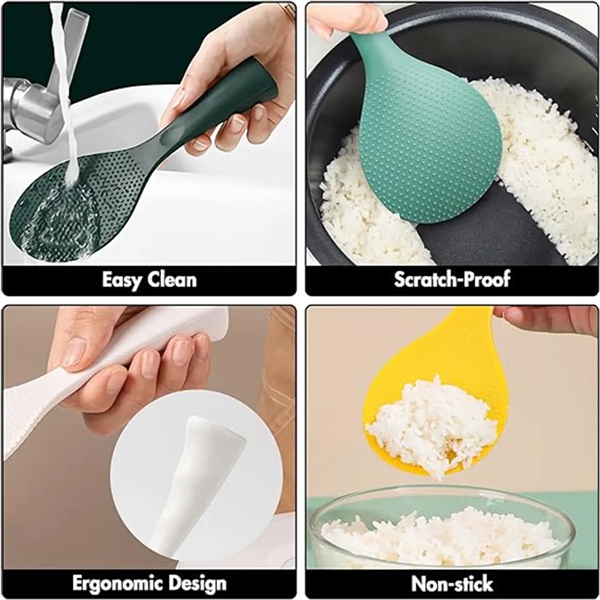 Silicone Standing Non Stick Heat Resistant Rice Paddle - Silicone Standing Non Stick Heat Resistant Rice Paddle - Image 4 of 6