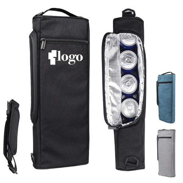 Golf Insulated  Cooler Bag Holds 6 Pack Cans 2 Wine Bottles - Golf Insulated  Cooler Bag Holds 6 Pack Cans 2 Wine Bottles - Image 0 of 5
