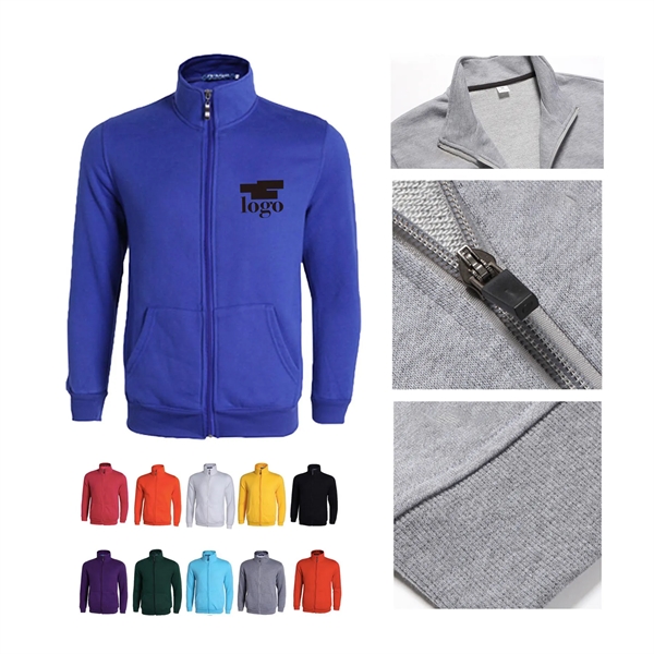 Hoodie Long Sleeved Fleece Zipper Sweat Shirts - Hoodie Long Sleeved Fleece Zipper Sweat Shirts - Image 0 of 1