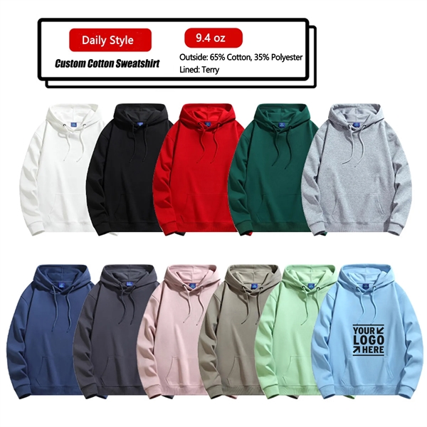9.4 oz Custom Cotton Crewneck Sweatshirt - 9.4 oz Custom Cotton Crewneck Sweatshirt - Image 0 of 1