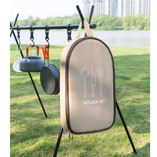 8 Piece Camp Kitchen Cooking Utensil Set - 8 Piece Camp Kitchen Cooking Utensil Set - Image 1 of 2