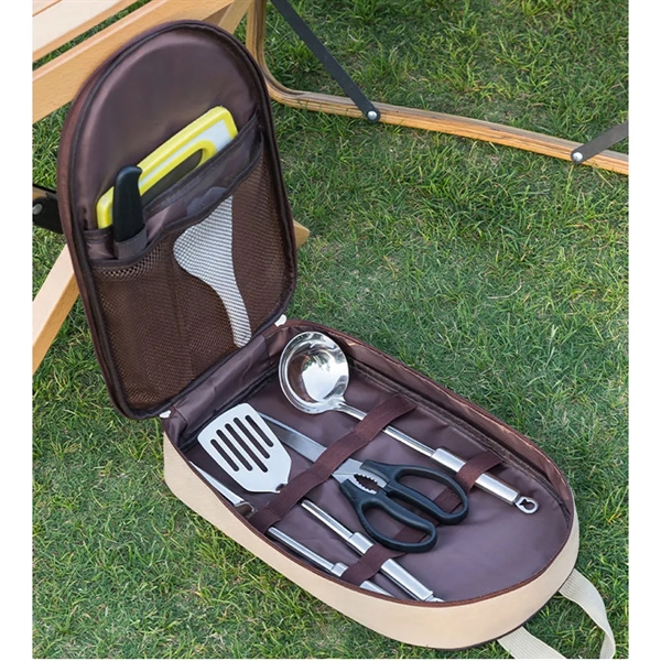 8 Piece Camp Kitchen Cooking Utensil Set - 8 Piece Camp Kitchen Cooking Utensil Set - Image 2 of 2