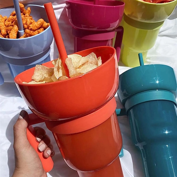 32oz Snack Bowl Stadium Tumbler with Straw - 32oz Snack Bowl Stadium Tumbler with Straw - Image 1 of 1