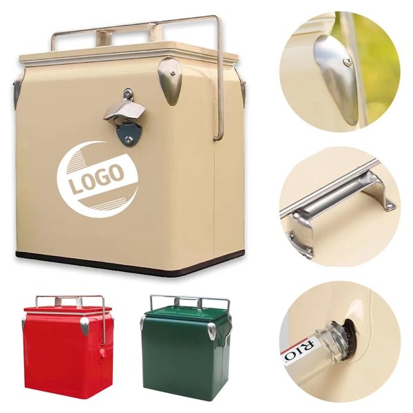 Large Capacity Outdoor Retro  Picnic Insulated Cooler - Large Capacity Outdoor Retro  Picnic Insulated Cooler - Image 0 of 5