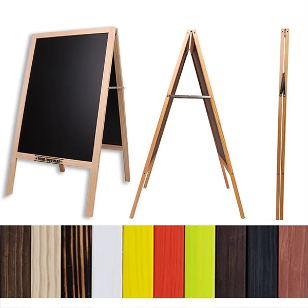 Floor-Standing Wooden Information Advertising Blackboard - Floor-Standing Wooden Information Advertising Blackboard - Image 0 of 4
