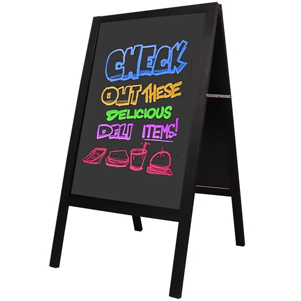 Floor-Standing Wooden Information Advertising Blackboard - Floor-Standing Wooden Information Advertising Blackboard - Image 3 of 4