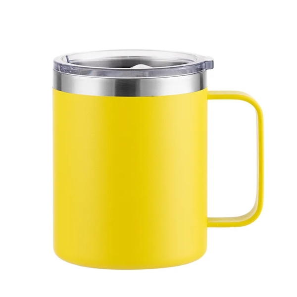 12 Oz Vacuum Insulated Coffee Mug With Handle And Lid - 12 Oz Vacuum Insulated Coffee Mug With Handle And Lid - Image 3 of 15