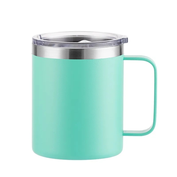 12 Oz Vacuum Insulated Coffee Mug With Handle And Lid - 12 Oz Vacuum Insulated Coffee Mug With Handle And Lid - Image 6 of 15