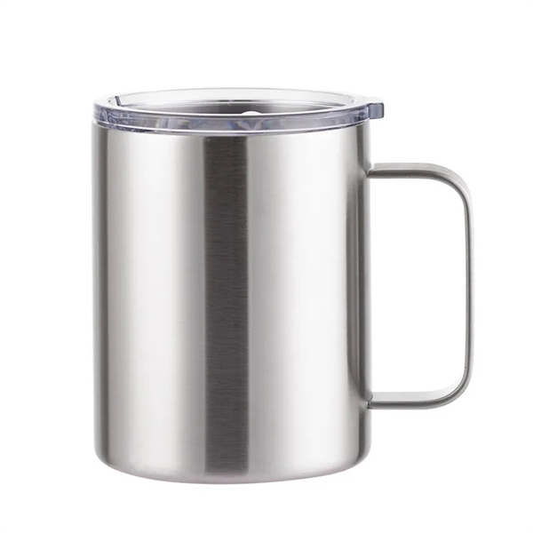 12 Oz Vacuum Insulated Coffee Mug With Handle And Lid - 12 Oz Vacuum Insulated Coffee Mug With Handle And Lid - Image 8 of 15